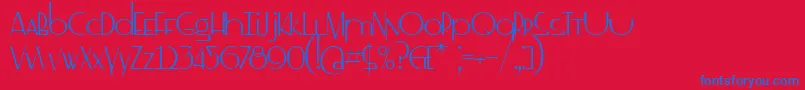 ss drebeden Font – Blue Fonts on Red Background