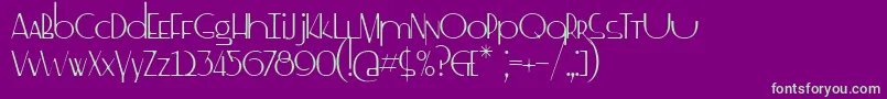 ss drebeden Font – Green Fonts on Purple Background