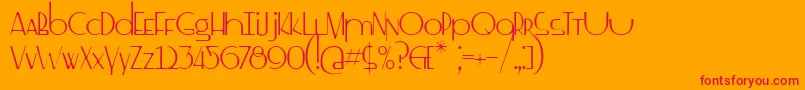 ss drebeden Font – Red Fonts on Orange Background