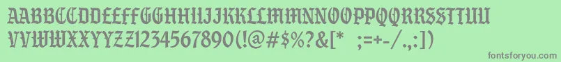 SS Grey Hood Seven Font – Gray Fonts on Green Background
