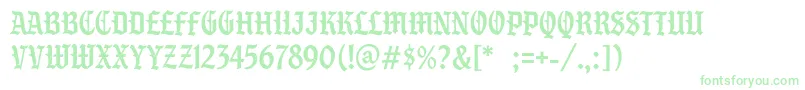 SS Grey Hood Seven Font – Green Fonts on White Background