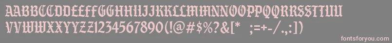 SS Grey Hood Seven Font – Pink Fonts on Gray Background