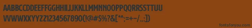 SS Nickson One-Schriftart – Schwarze Schriften auf braunem Hintergrund