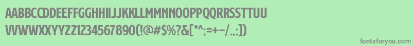 SS Nickson One Font – Gray Fonts on Green Background