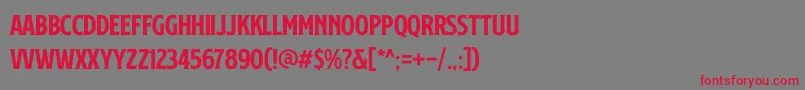 SS Nickson One Font – Red Fonts on Gray Background