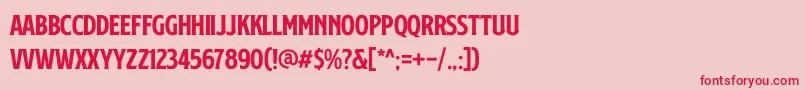 SS Nickson One Font – Red Fonts on Pink Background