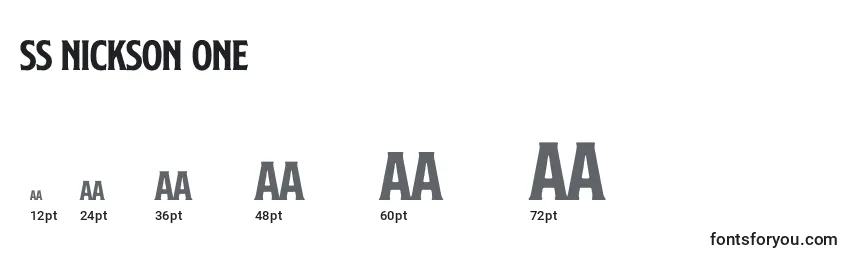 SS Nickson One Font Sizes