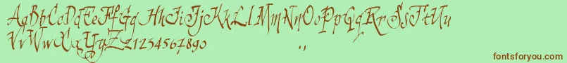 SSAMTRIAL Font – Brown Fonts on Green Background