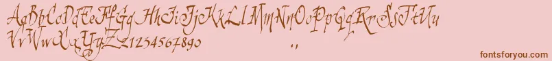 SSAMTRIAL Font – Brown Fonts on Pink Background