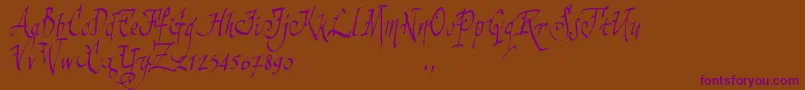 SSAMTRIAL Font – Purple Fonts on Brown Background