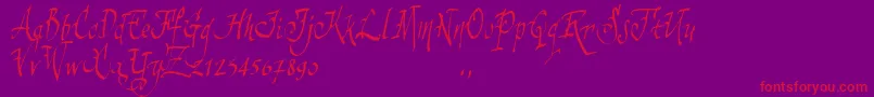 SSAMTRIAL Font – Red Fonts on Purple Background