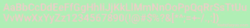 フォントSSAMTRIAL – 緑の背景にピンクのフォント