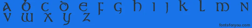 st       Font – Black Fonts on Blue Background