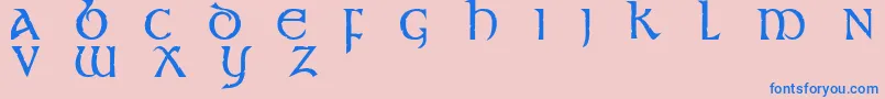 st       Font – Blue Fonts on Pink Background