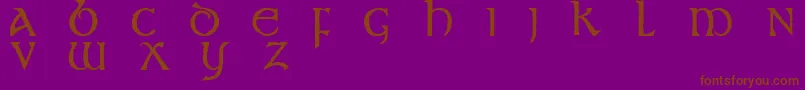 st       Font – Brown Fonts on Purple Background