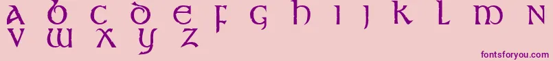 st       Font – Purple Fonts on Pink Background