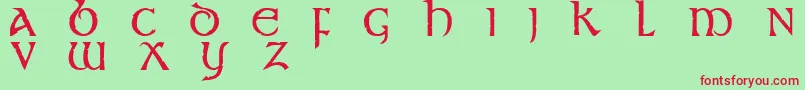 st       Font – Red Fonts on Green Background