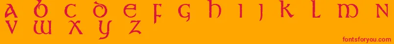 st       Font – Red Fonts on Orange Background