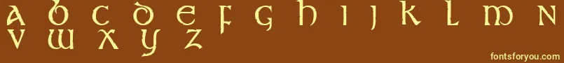 st       Font – Yellow Fonts on Brown Background