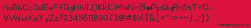 CheekyRabbit Font – Black Fonts on Red Background