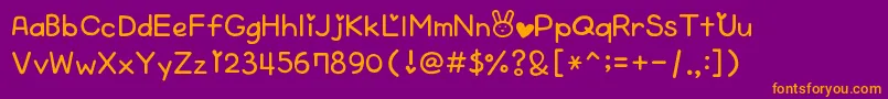 CheekyRabbit Font – Orange Fonts on Purple Background