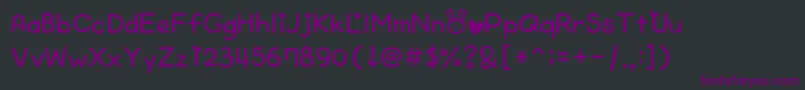 Czcionka CheekyRabbit – fioletowe czcionki na czarnym tle