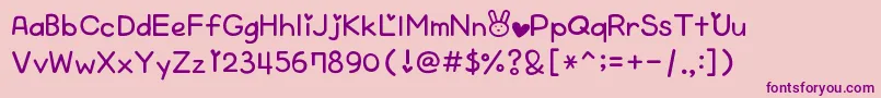 CheekyRabbit Font – Purple Fonts on Pink Background