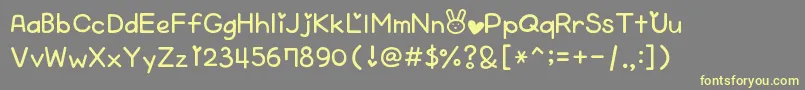 Шрифт CheekyRabbit – жёлтые шрифты на сером фоне
