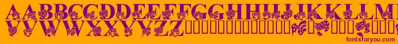 LmsAmericaLsf Font – Purple Fonts on Orange Background