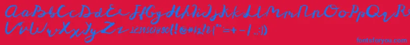 fuente St Maknyus – Fuentes Azules Sobre Fondo Rojo