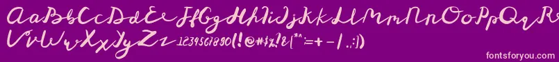 St Maknyus Font – Pink Fonts on Purple Background