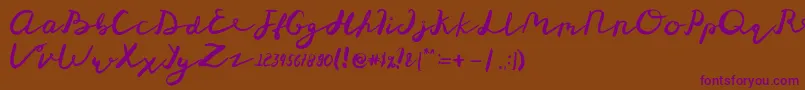 St Maknyus Font – Purple Fonts on Brown Background