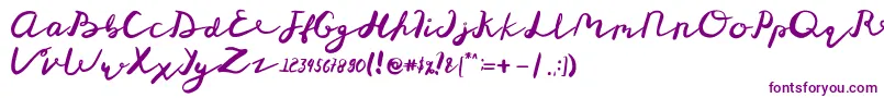 St Maknyus Font – Purple Fonts on White Background