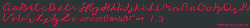 St Maknyus Font – Red Fonts on Black Background