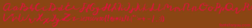 St Maknyus Font – Red Fonts on Brown Background