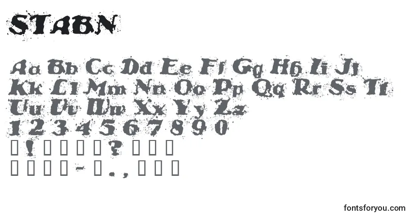 Schriftart STABN    (141801) – Alphabet, Zahlen, spezielle Symbole