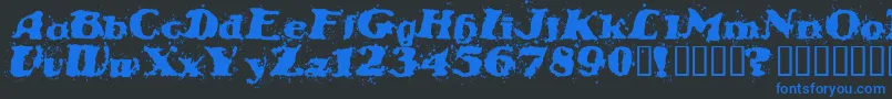 STABN    Font – Blue Fonts on Black Background
