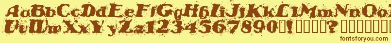 STABN    Font – Brown Fonts on Yellow Background