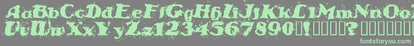 STABN    Font – Green Fonts on Gray Background