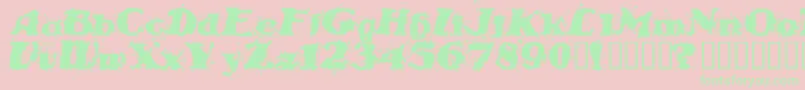 STABN    Font – Green Fonts on Pink Background