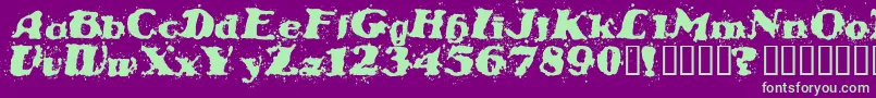 STABN    Font – Green Fonts on Purple Background