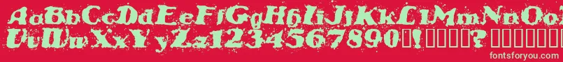 fuente STABN    – Fuentes Verdes Sobre Fondo Rojo