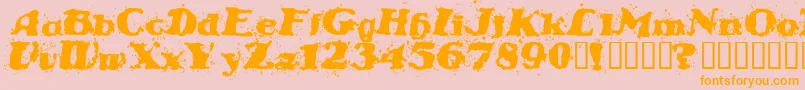 STABN    Font – Orange Fonts on Pink Background