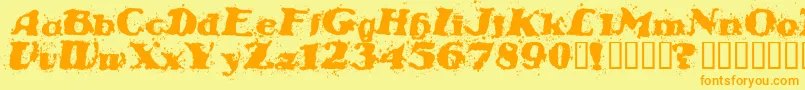 Шрифт STABN    – оранжевые шрифты на жёлтом фоне