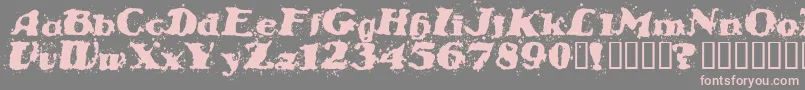 Fonte STABN    – fontes rosa em um fundo cinza