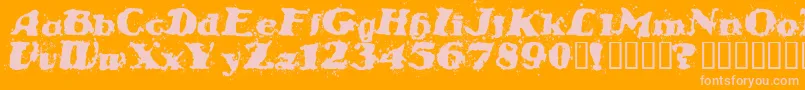 STABN    Font – Pink Fonts on Orange Background