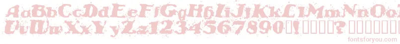 STABN   -Schriftart – Rosa Schriften auf weißem Hintergrund
