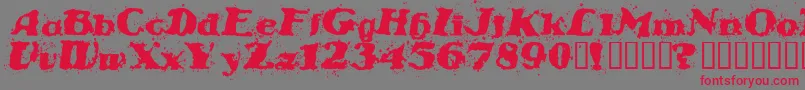 STABN    Font – Red Fonts on Gray Background