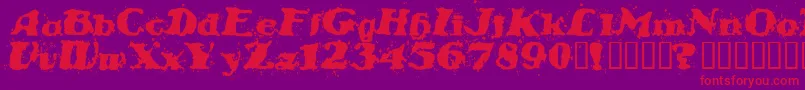STABN    Font – Red Fonts on Purple Background
