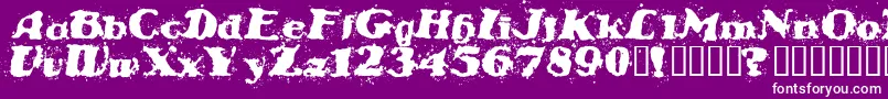 Шрифт STABN    – белые шрифты на фиолетовом фоне